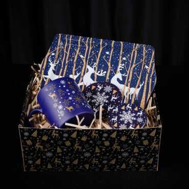 Navy Blue Hello Winter Gift Box