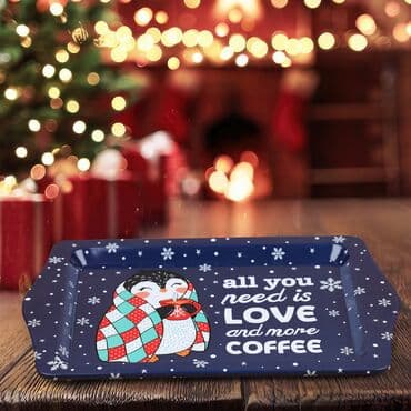 Wholesale Navy Blue Penguin Themed Mini Metal Tray - Standart - 2