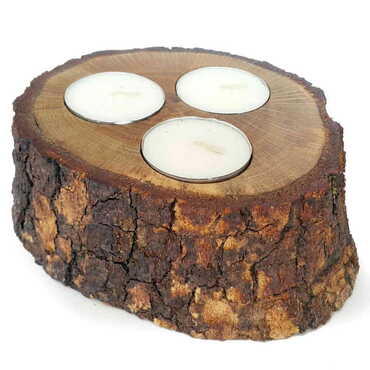 Myros - Log Triple Candle Holder 5 cm