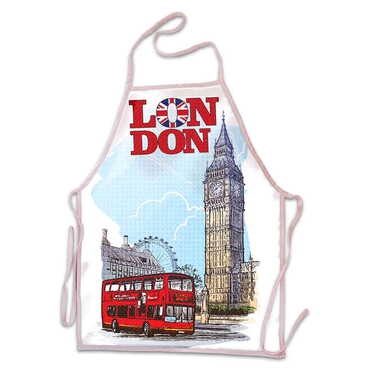 London Themed Customised Digital Printed Apron 500x700 mm - Thumbnail