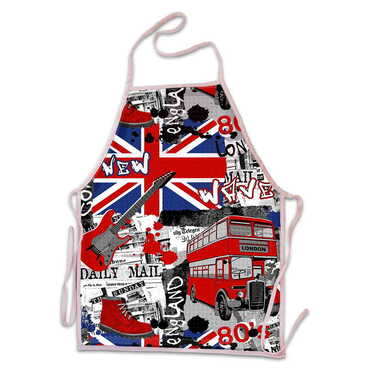 London Themed Customised Digital Printed Apron 500x700 mm - Thumbnail