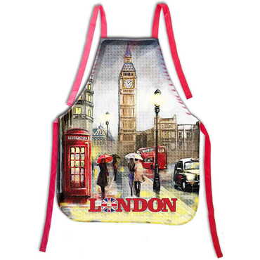 Myros - London Themed Customised Digital Printed Apron 600x800 mm