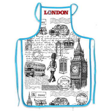 Myros - London Themed Customised Digital Printed Cotton Apron 500x700 mm