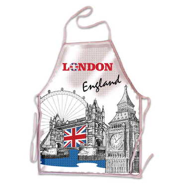 London Themed Customised Digital Printed Kids Apron 400x600 mm - Thumbnail