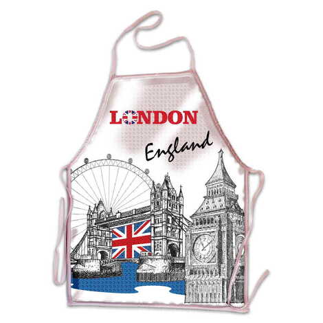 London Themed Customised Digital Printed Kids Apron 400x600 mm