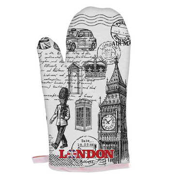 London Themed Customised Digital Printed Kitchen Glove 300x150 mm - Thumbnail