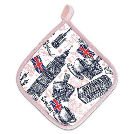 London Themed Customised Digital Printed Pot Holder 200x200 mm - 3