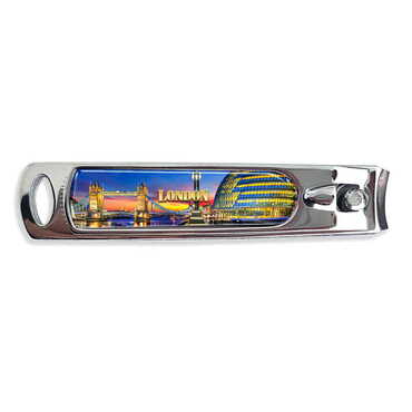 Myros - London Themed Customised Metal Epoxy Nail Clipper 16x80x15 mm