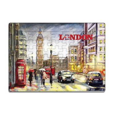 London Themed Customised Paper Jigsaw Puzzle 130x180 mm - Myros