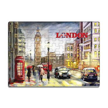 Myros - London Themed Customised Paper Jigsaw Puzzle 130x180 mm