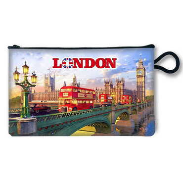 London Themed Customised PVC Coin Purse 100x150 mm - Myros