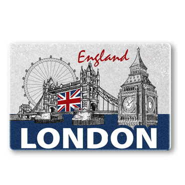 Myros - London Themed Customised Stone Fridge Magnet 60x45 mm