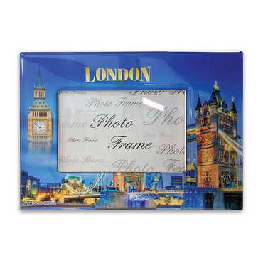 London Themed Epoxy Photo Frame Travel Souvenir 15x20 Cm - Myros