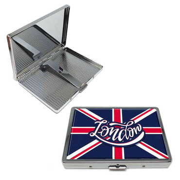 Myros - London Themed Metal Cigarette Case 87x76x11 mm