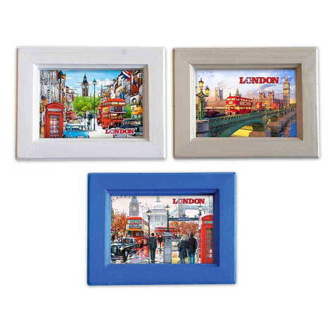 London Themed Small Wooden Printed Frame 120x150 mm