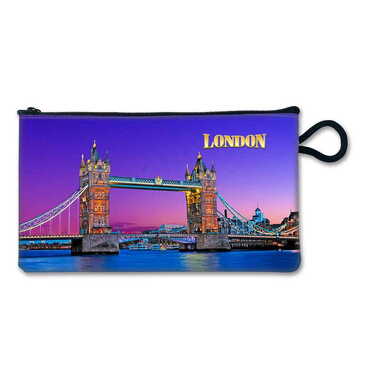 London Themed Turkish Woven Wallet 183x97x8 mm - Thumbnail