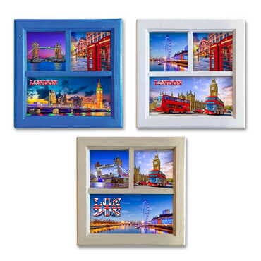 London Themed Big Wooden Printed Frame 210x210 mm