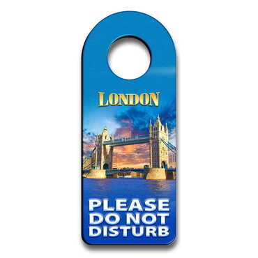 London Themed Wooden Customised Oval Door Sign Board 236x94 mm - Standart - 2