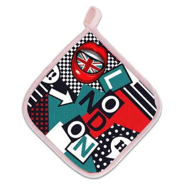 London Themed Customised Digital Printed Pot Holder 200x200 mm - Standart - 4