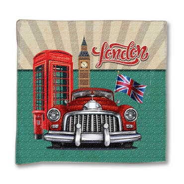 London Themed Customised Digital Printed Cushion 400x400 mm - Standart - 2