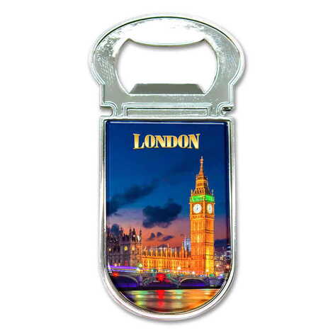 Toptan Londra Temalı Myros Küçük Açacak Magnet 30x77 mm - 3