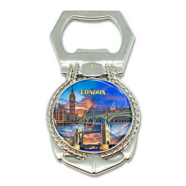 Myros - Toptan Londra Temalı Myros Metal Çapa Açacak Magnet 40x75 mm