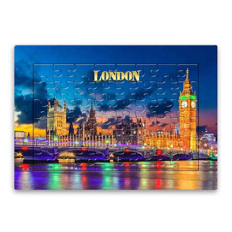 Toptan Londra Temalı Uv Baskılı Puzzle 190x270 mm