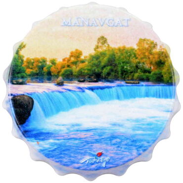Manavgat Themed Customised Uv Printed Bottle Cap Shaped Plastic Base Bottle Opener 63x15 mm