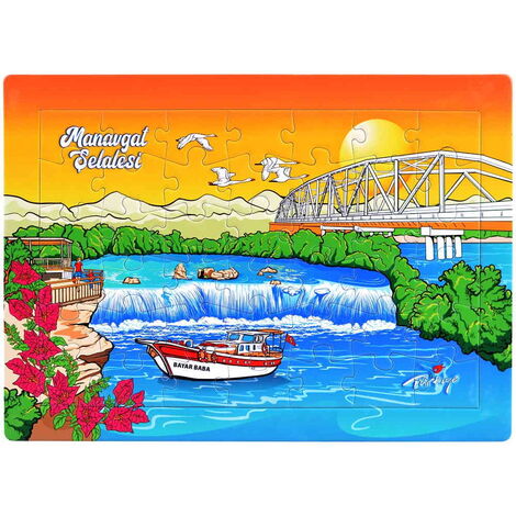 Toptan Manavgat Temalı Uv Baskılı Puzzle 190x270 mm - 1