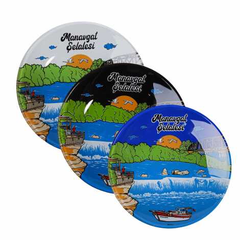 Manavgat Themed Bespoke Printed Glass Plate 21 Cm - 3