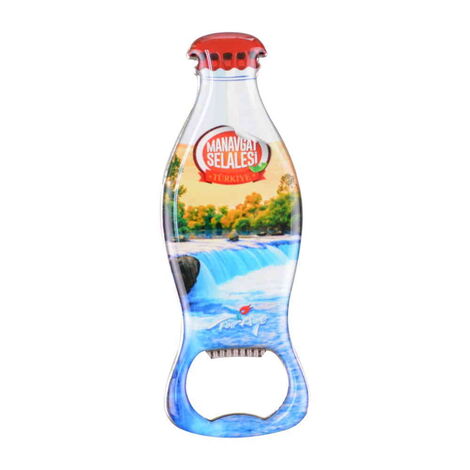 Manavgat Themed Coke Bottle Shaped Metal Magnetic Bottle Opener 120x41 mm