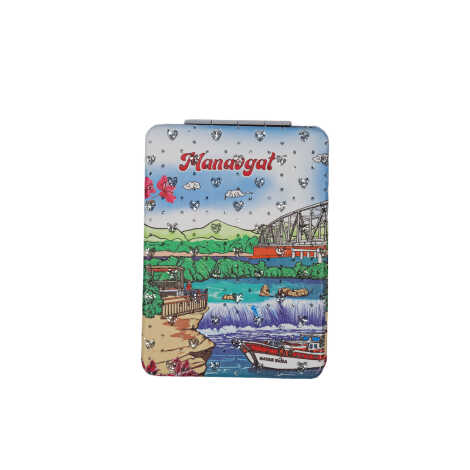 Manavgat Themed Custom Printed Rectangle Pocket Mirror - 6