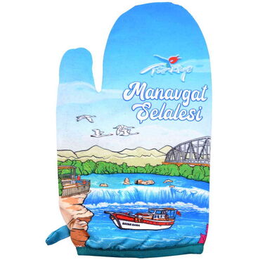 Myros - Manavgat Themed Customised Digital Printed Kitchen Glove 300x150 mm