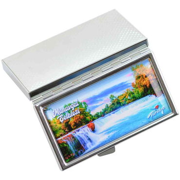 Manavgat Themed Customised Metal Epoxy Rectangular Pill Box 84x45x13 mm - Thumbnail