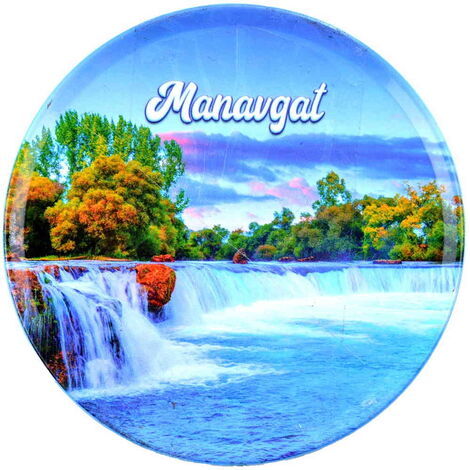 Manavgat Themed Customised Metal Tin Coaster 90 mm