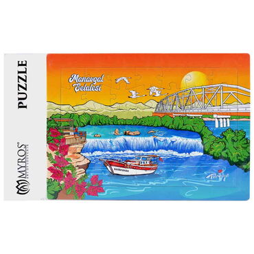 Manavgat Themed Customised Paper Jigsaw Puzzle 190x270 mm - Thumbnail