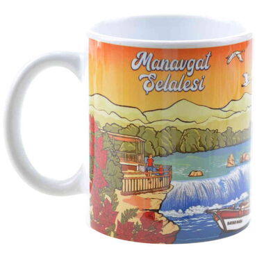 Myros - Manavgat Themed Customised Porcelain Souvenir Travel Mug 80x95 mm