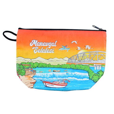 Manavgat Themed Customised PVC Hooded Purse 145x220x70 mm - Thumbnail