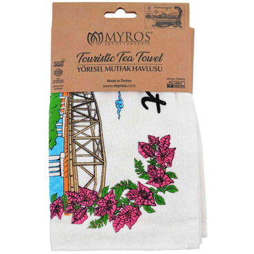 Manavgat Themed Customised Serigraphy Printed Hand Towel 300x500 mm - Thumbnail