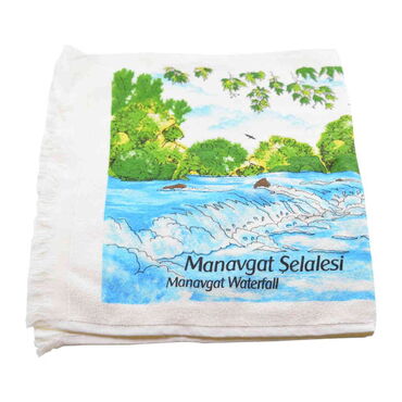 Manavgat Themed Customised Serigraphy Printed Hand Towel 600x400 mm - Thumbnail