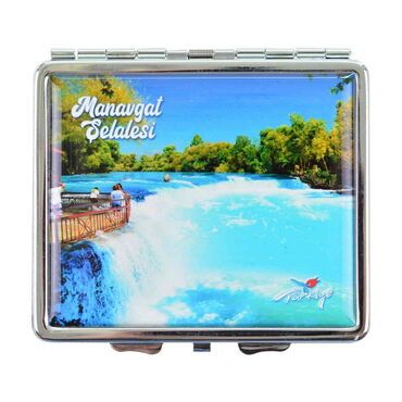 Manavgat Themed Metal Cigarette Case 87x76x11 mm - Thumbnail