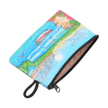 Manavgat Themed Turkish Woven Wallet 113x80x8 mm - Thumbnail