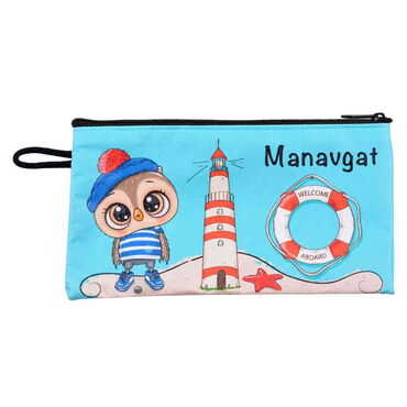 Manavgat Themed Turkish Woven Wallet 183x97x8 mm - Thumbnail