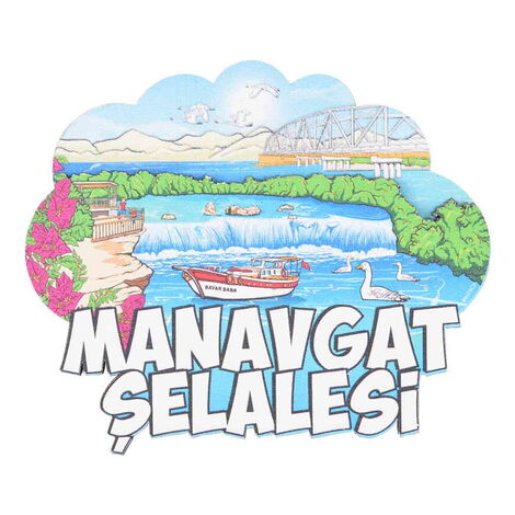 Manavgat Themed Wooden Customised 2D Souvenir Fridge Magnet