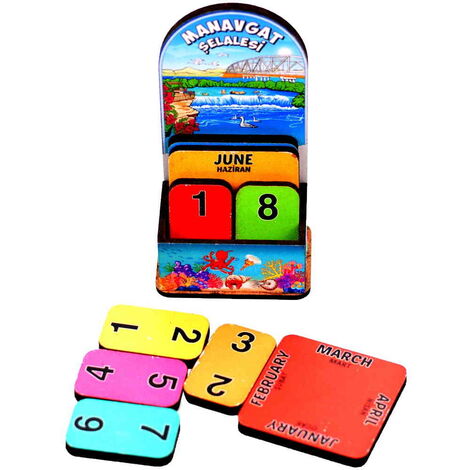 Manavgat Themed Wooden Table Calendar