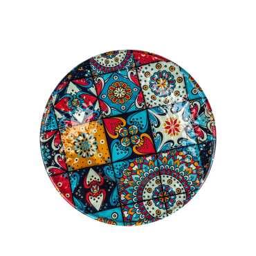 Mandala Themed Metal Tea Saucer - 5