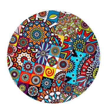 Mandala Themed Metal Trivet