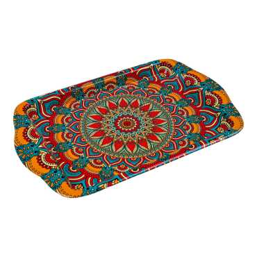 Wholesale Mandala Themed Mini Tray Double Sided Printed (25*16 cm) - 8