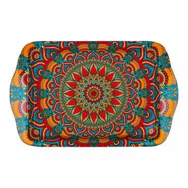Wholesale Mandala Themed Mini Tray Double Sided Printed (25*16 cm)