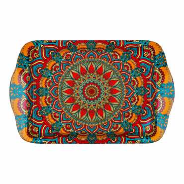 Wholesale Mandala Themed Mini Tray Double Sided Printed (25*16 cm) - 9